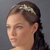 Silver and Pearl Side Accented Bridal Wedding Headband HP 3040