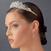 Crystal and Rhinestone Floral Bridal Wedding Tiara HP 4706 Silver