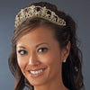 Sparkling Rhinestone & Swarovski Crystal Covered Bridal Wedding Tiara in Gold HP 523