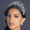 Rhodium Clear Rhinestone Handmade Wired Bridal Wedding Tiara 6349