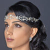 Light Gold Clear Rhinestone Vine Ribbon Bridal Wedding Headband 6438
