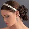 Fabulous Ivory & Clear Crystal Ribbon Bridal Wedding Headband 6470