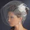* Flower Cage Feather Fascinator Headpiece 7120