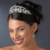 * Beautiful Pearl & Rhinestone Floral Bridal Wedding Tiara Headpiece HP 8316