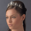 Antique Rhodium Silver Bridal Wedding Tiara Clear Headpiece 8329