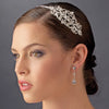 Silver Bridal Wedding Headband with Exquisite Rhinestone Vintage Side Accent - HP 8339