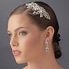 Silver Modern Rhinestone Couture Side Accented Bridal Wedding Headband - HP 8341