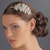 Silver Side Accenting Rhinestone Flower Cluster Bridal Wedding Headband - HP 8349