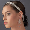 Vintage Ribbon Bridal Wedding Headband with Rhinestone Accents HP 8362