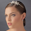 Elegant Silver Rhinestone Encrusted Flower Headpiece HP 8408