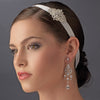 * Silver Bridal Wedding Headband Headpiece 8428 (White or Ivory)