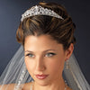 * Gold Clear Crystal & Rhinestone Bridal Wedding Tiara Headpiece 8439
