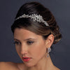 Antique Silver Clear Swarovski Crystal & Multi Cut Rhinestone Side Accented Headpiece 940