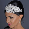 Exquisite Ivory Russian Tulle Cap Bridal Wedding Headband of Pearls & Rhinestones 9603