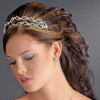 Dreamy Silver Clear Crystal Flower Headpiece 9837