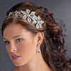 Immaculate Antique Silver Side Accented Flower Headpiece 9945