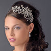 Vintage Style Silver or Antique Side Accent Bridal Wedding Headband HP 9997