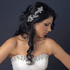 Silver Clear Small Floral Rhinestone Bridal Wedding Hair Clip 108