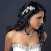 Silver Clear Rhinestone Floral Vine Bridal Wedding Hair Clip 9626