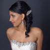 Silver Clear Multi Cut Rhinestone Bridal Wedding Hair Comb 1345