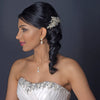 Lt Gold Ivory Pearl Crystal & Rhinestone Bridal Wedding Hair Comb 64