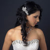 Lt Gold Ivory Pearl Crystal & Rhinestone Bridal Wedding Hair Comb 64