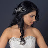 Swarovski Crystal Bead & Rhinestone Bridal Wedding Hair Comb in Antique Silver 754