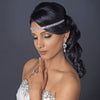 Gold Clear Rhinestone Bridal Wedding Elastic Headband 2655