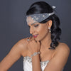 * Beautiful White Netted Ribbon Bridal Wedding Headband HP 008