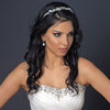 Light Gold Ivory Pearl & Rhinestone Floral Bridal Wedding Headband 1539