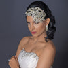 Gold Clear Marquise Rhinestone Wired Deco Side Accented Bridal Wedding Headband 19255