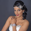 Floral Rhinestone Design Ribbon Bridal Wedding Headband or Bridal Wedding Belt 3325