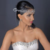 Silver Vine Bridal Wedding Headband with Freshwater Pearl, Swarovski Crystal Bead & Rhinestone Accents 6903
