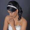 * Ribbon Style Bridal Wedding Headband HP 8204 White or Ivory