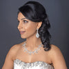 Silver Clear Face Jewelry Headpiece 9663