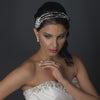 Bridal Wedding Side Headband 12392 Accented with Freshwater Pearls & Rhinestones