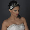 Bridal Wedding Side Headband 12392 Accented with Freshwater Pearls & Rhinestones