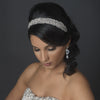 Rhinestone Beaded Ivory Bridal Wedding Elastic Headband or Applique Bridal Wedding Belt for Dress (Silver or Gold) HP 1348