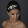 Silver Light Ivory Pearl & Rhinestone Vine Bridal Wedding Side Headband 1542
