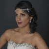 Antique Silver Clear Rhinestone Kim Kardashian Inspired Floral Bridal Wedding Headband Headpiece 1863