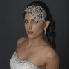 Gold Clear Marquise Rhinestone Wired Deco Side Accented Bridal Wedding Headband 19255