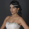 Gold Clear Rhinestone Bridal Wedding Elastic Headband 2655