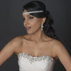 Gold Clear Rhinestone Bridal Wedding Elastic Headband 2655