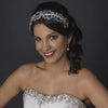 Rhodium Clear Rhinestone Handmade Wired Bridal Wedding Headband 6352