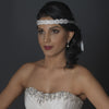 * Ribbon Style Bridal Wedding Headband HP 8204 White or Ivory