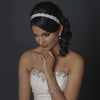 * Ribbon Style Bridal Wedding Headband HP 8204 White or Ivory