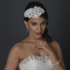 Exquisite Ivory Russian Tulle Cap Bridal Wedding Headband of Pearls & Rhinestones 9603