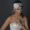 Elegant Light Ivory Ribbon Flower Bridal Wedding Headband or Bridal Wedding Belt Accessory 9668