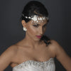 Beautiful Crystal, Porcelain & Pearl Bridal Wedding Jewelry Set NE 1015