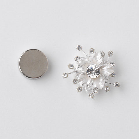 Silver Clear Flower Rhinestone Veil Jewerly Weight 1476